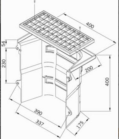 ACO ventilationsskakt med rist